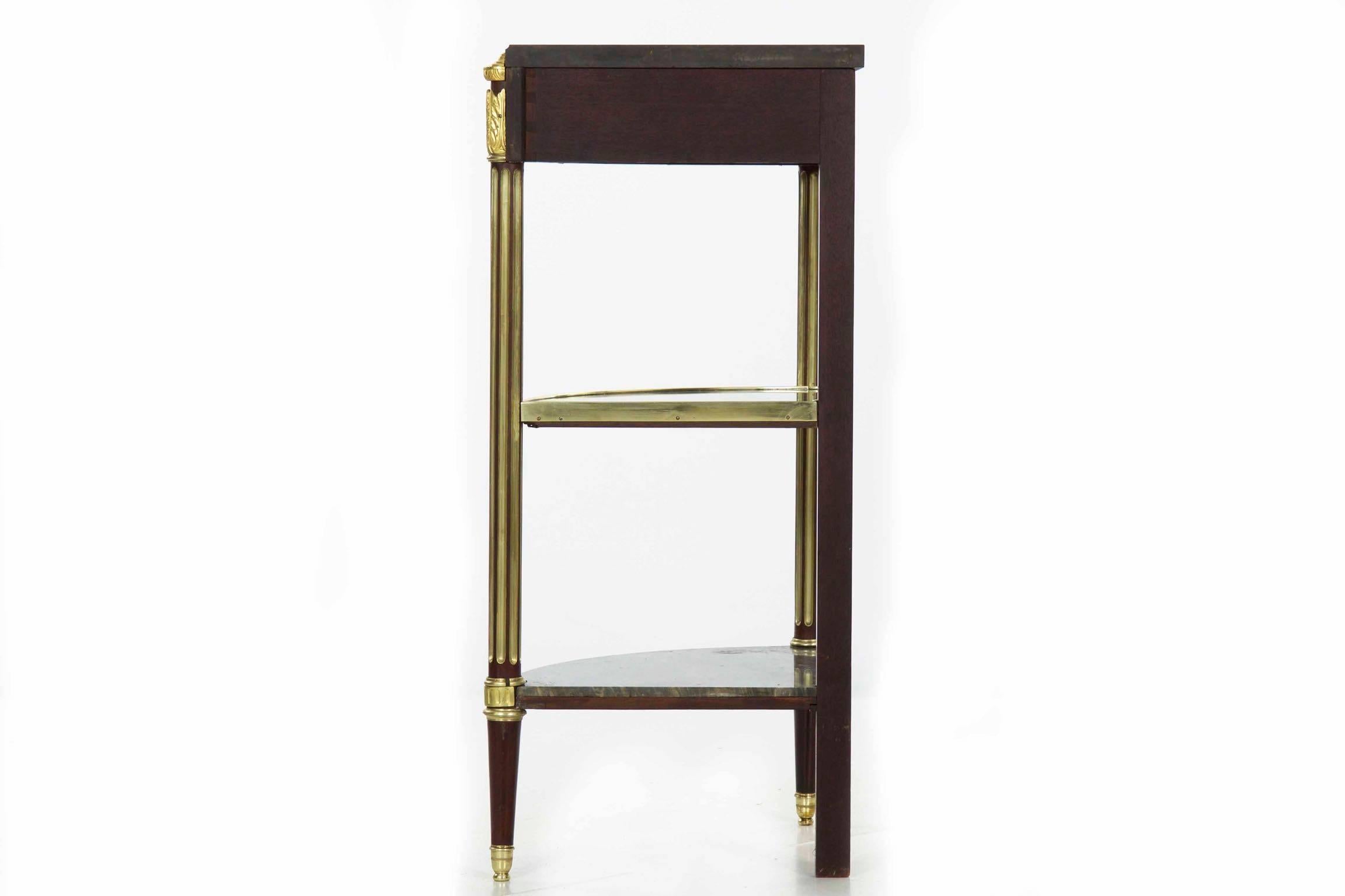French Louis XVI Style Three-Tier Antique Side Table Corner Stand 6