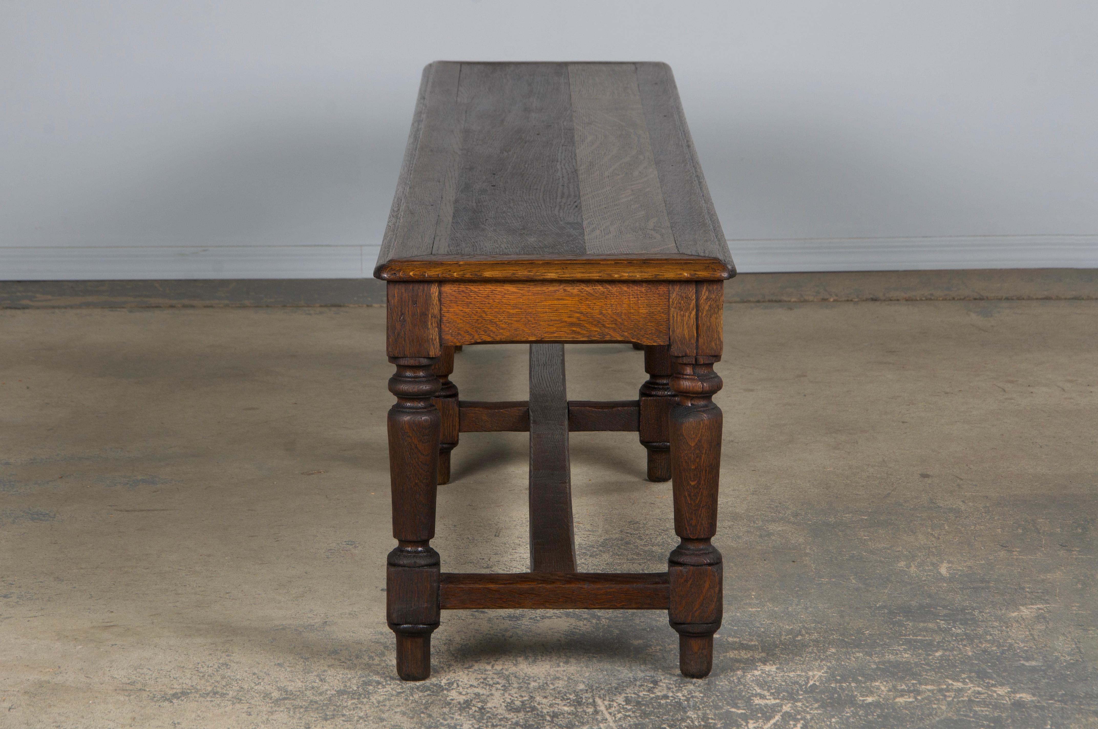 Panca da pranzo francese a cavalletto in Oak Oak in stile Luigi XVI in vendita 6