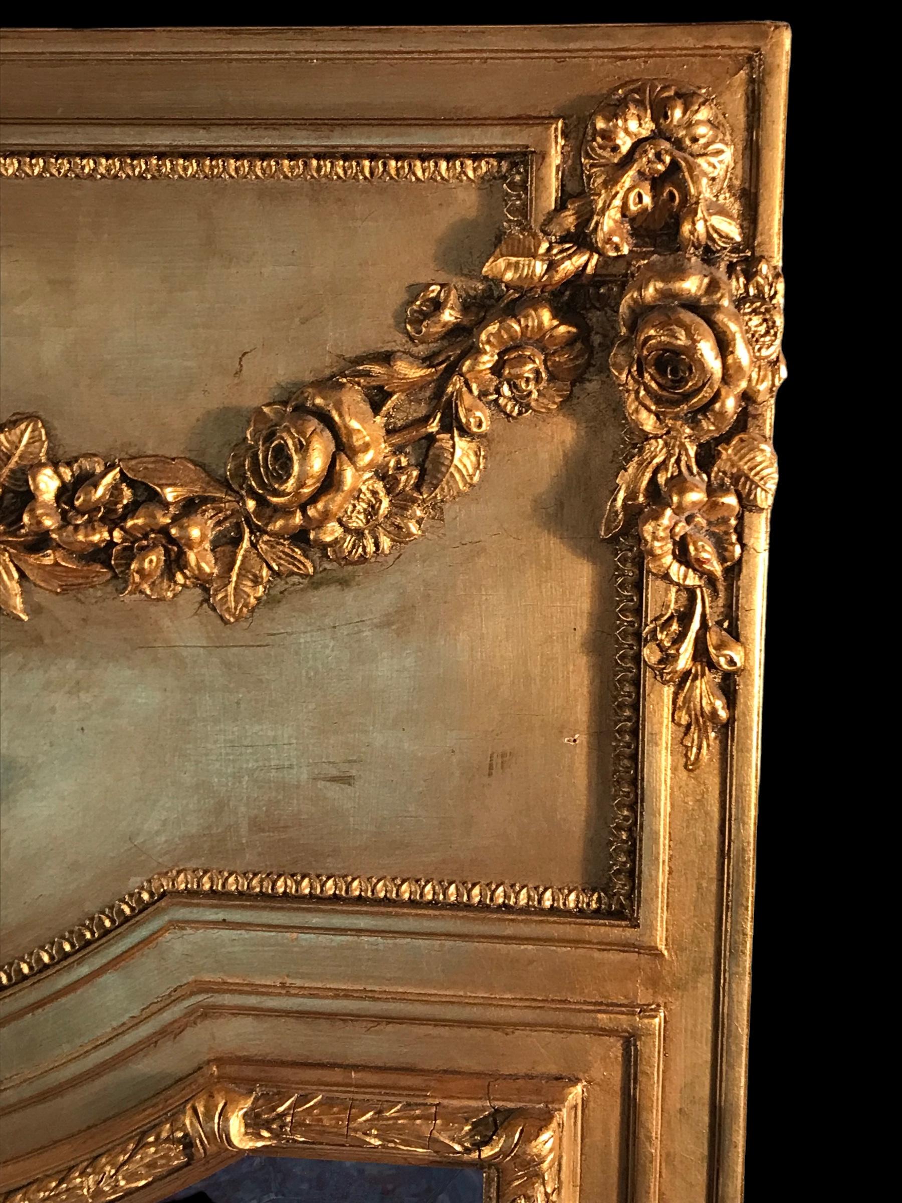 Französischer Trumeau-Spiegel im Louis-XVI.-Stil, 19. Jahrhundert (Louis XVI.) im Angebot