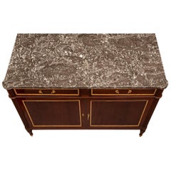 French Louis XVI Style Two-Door and Two-Drawer Mahogany Buffet