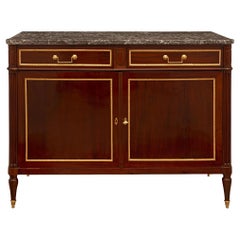 French Louis XVI Style Two-Door and Two-Drawer Mahogany Buffet