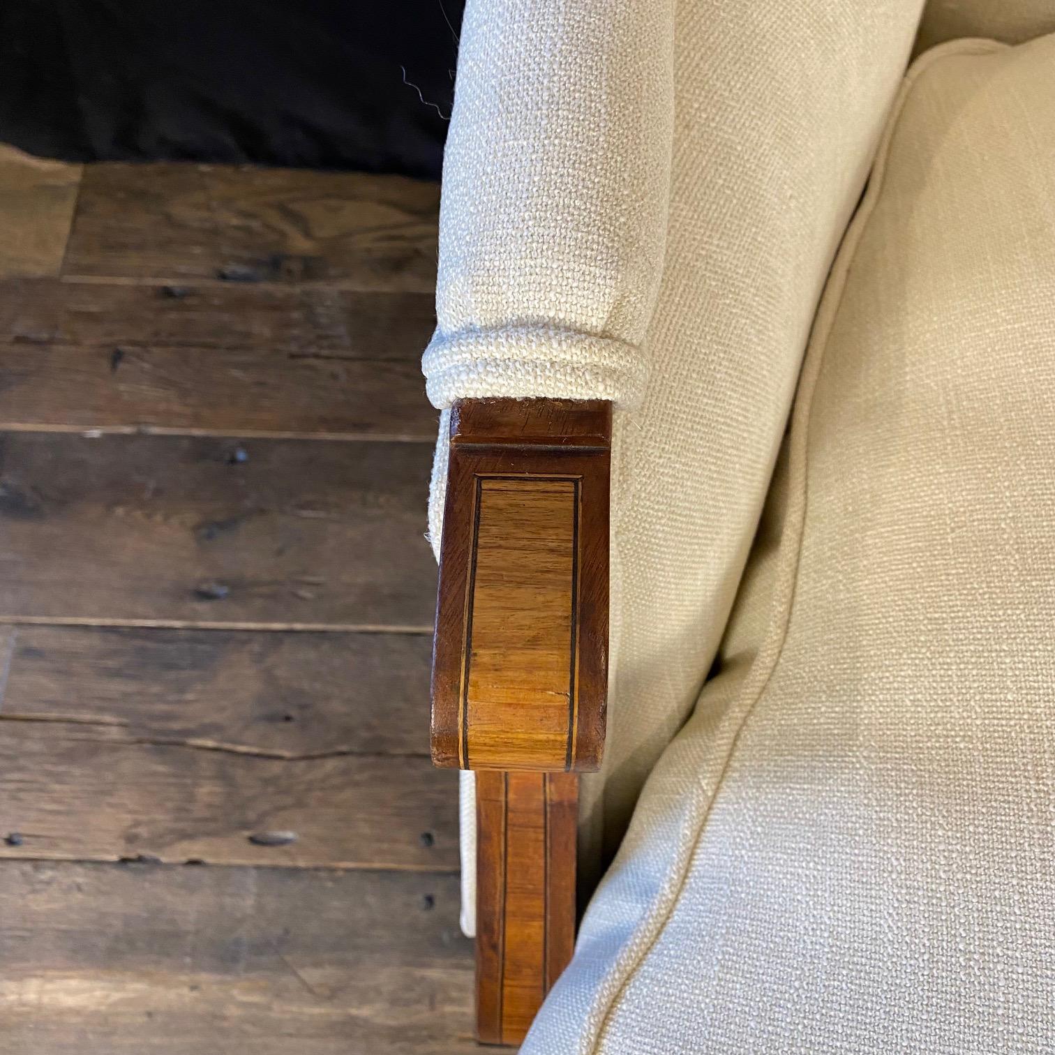 Ensemble deux pièces de style Louis XVI, chaise et pouf Bergere Duchesse Brisee en vente 2