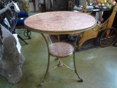 French Louis XVI Style Bronze Dore and Marble Table