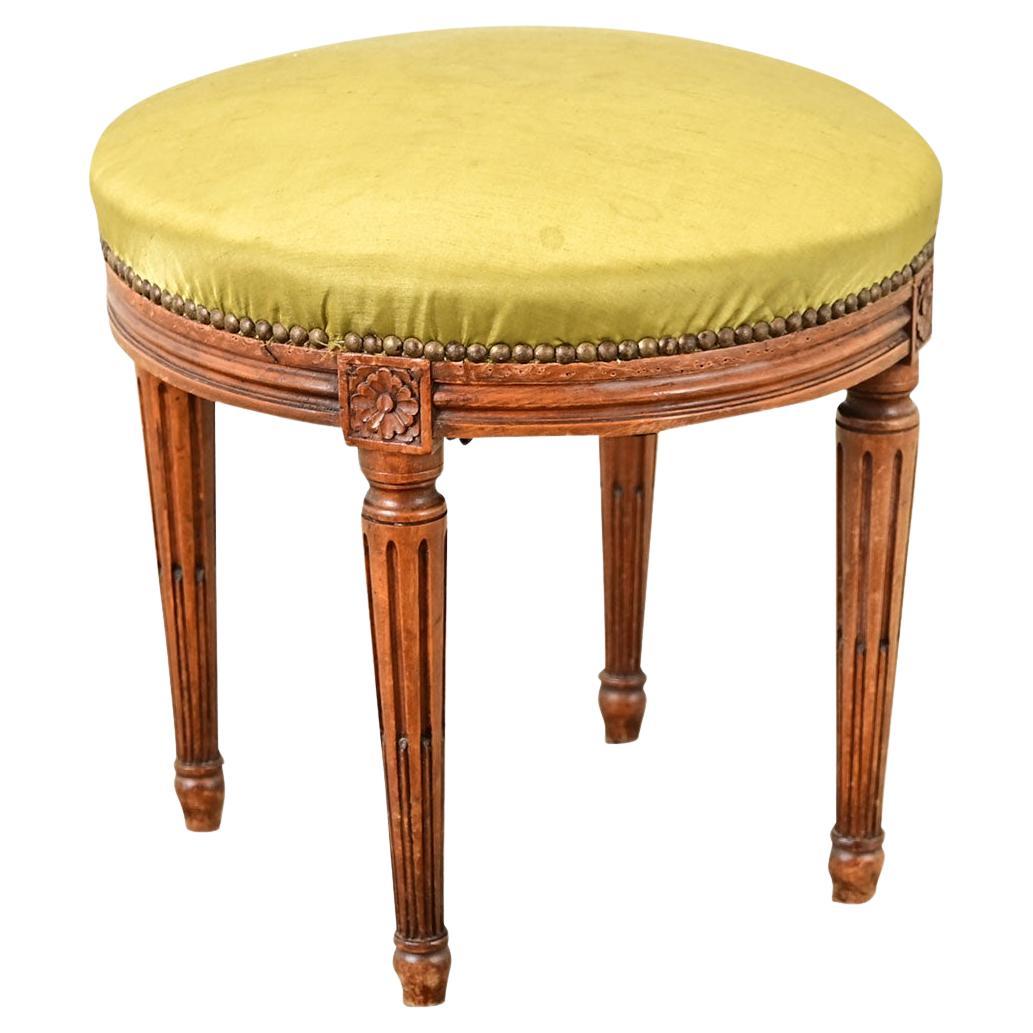 French Louis XVI Style Upholstered Stool