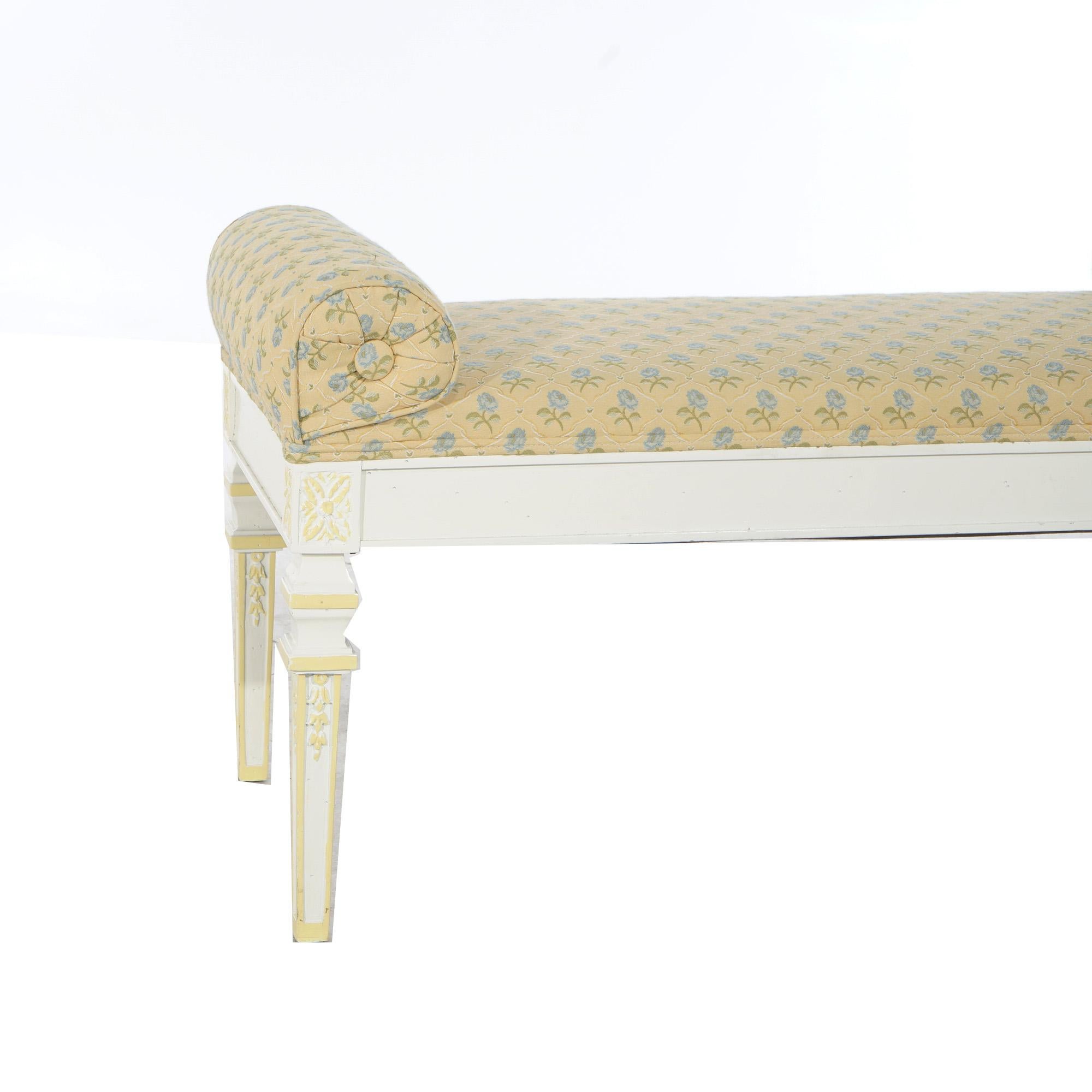 Upholstery French Louis XVI Style Vanity Bench 20thC For Sale