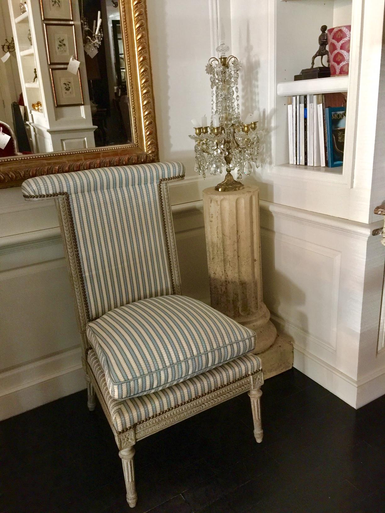 French Louis XVI Style Voyelle/Ponteuse Chair, French Riviera Private Collection 9