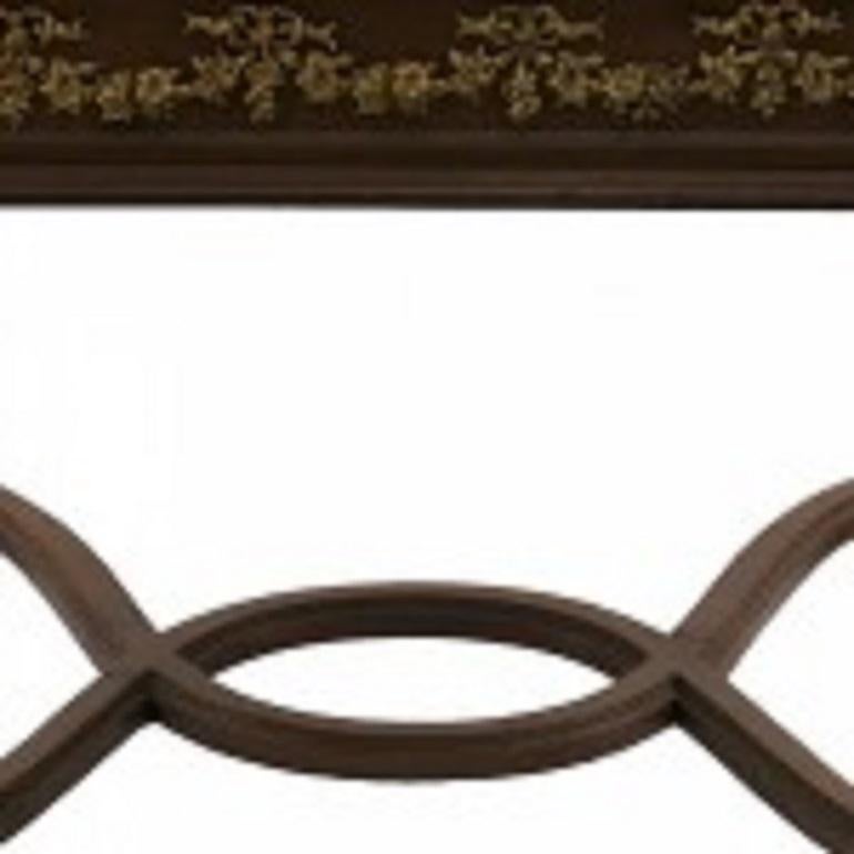 Table basse française de style Louis XVI en noyer et marbre rose Bon état - En vente à Queens, NY