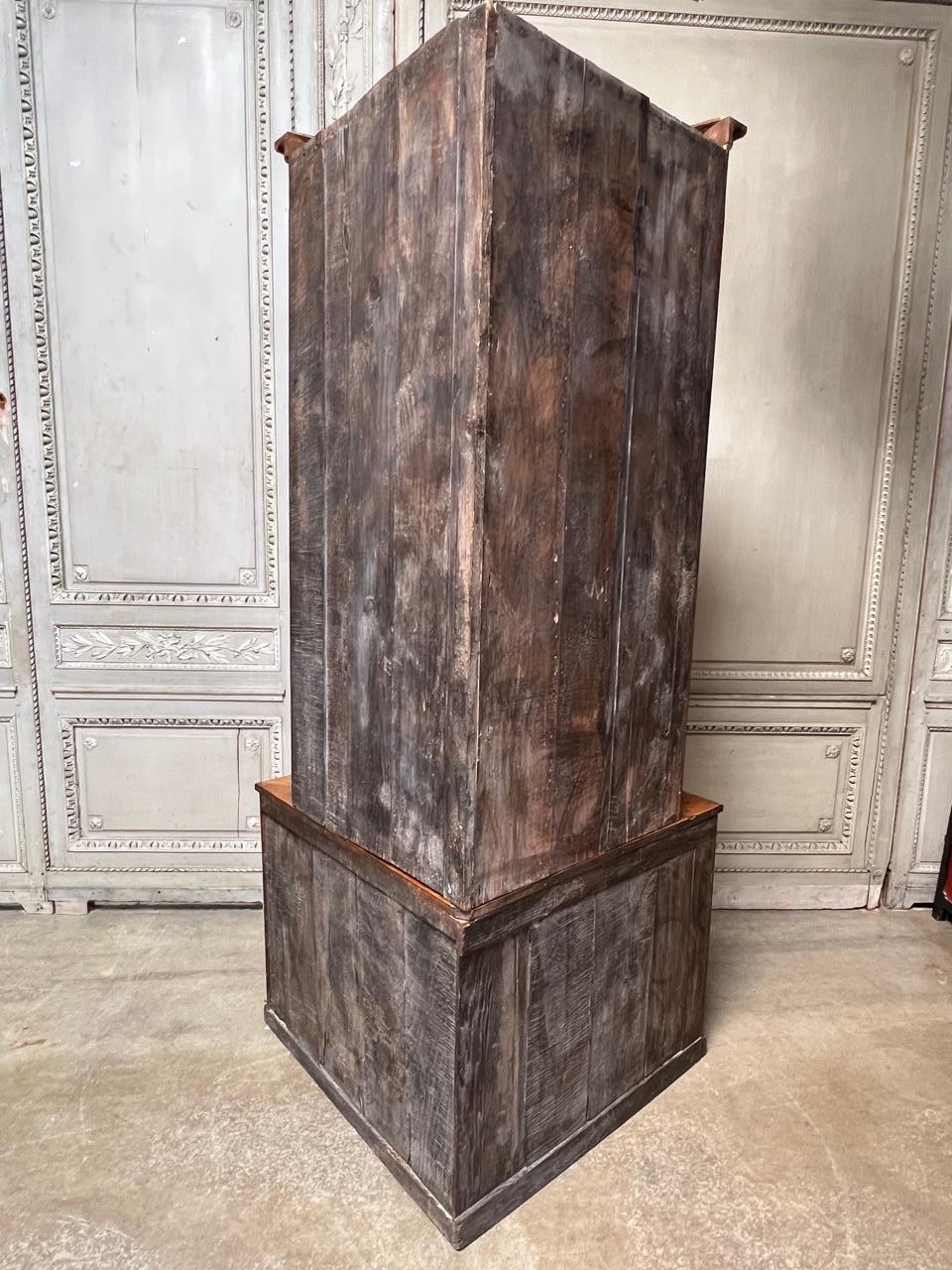19th Century French Louis XVI Style Walnut Corner Cabinet For Sale