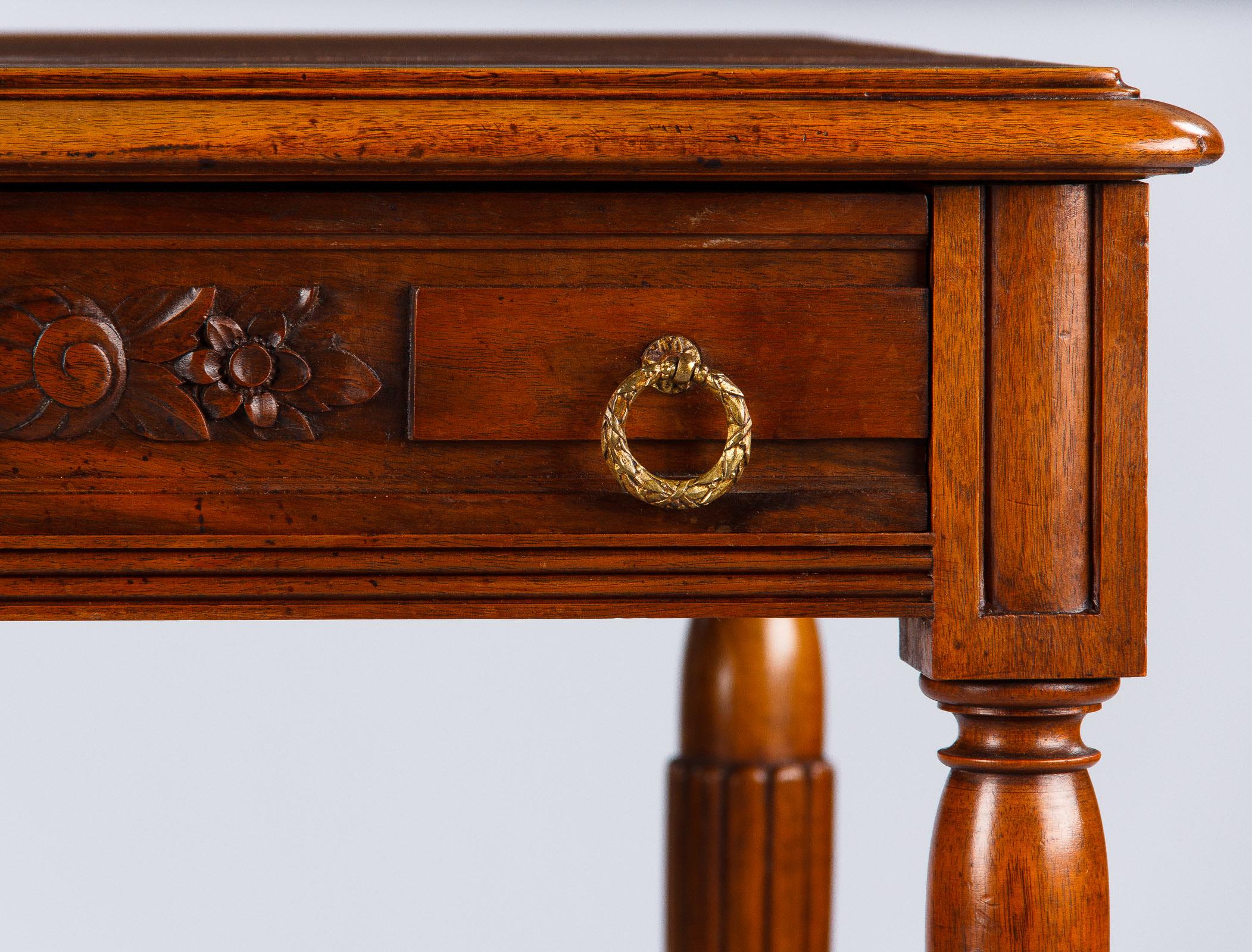 French Louis XVI Style Walnut Desk, Early 1900s 11