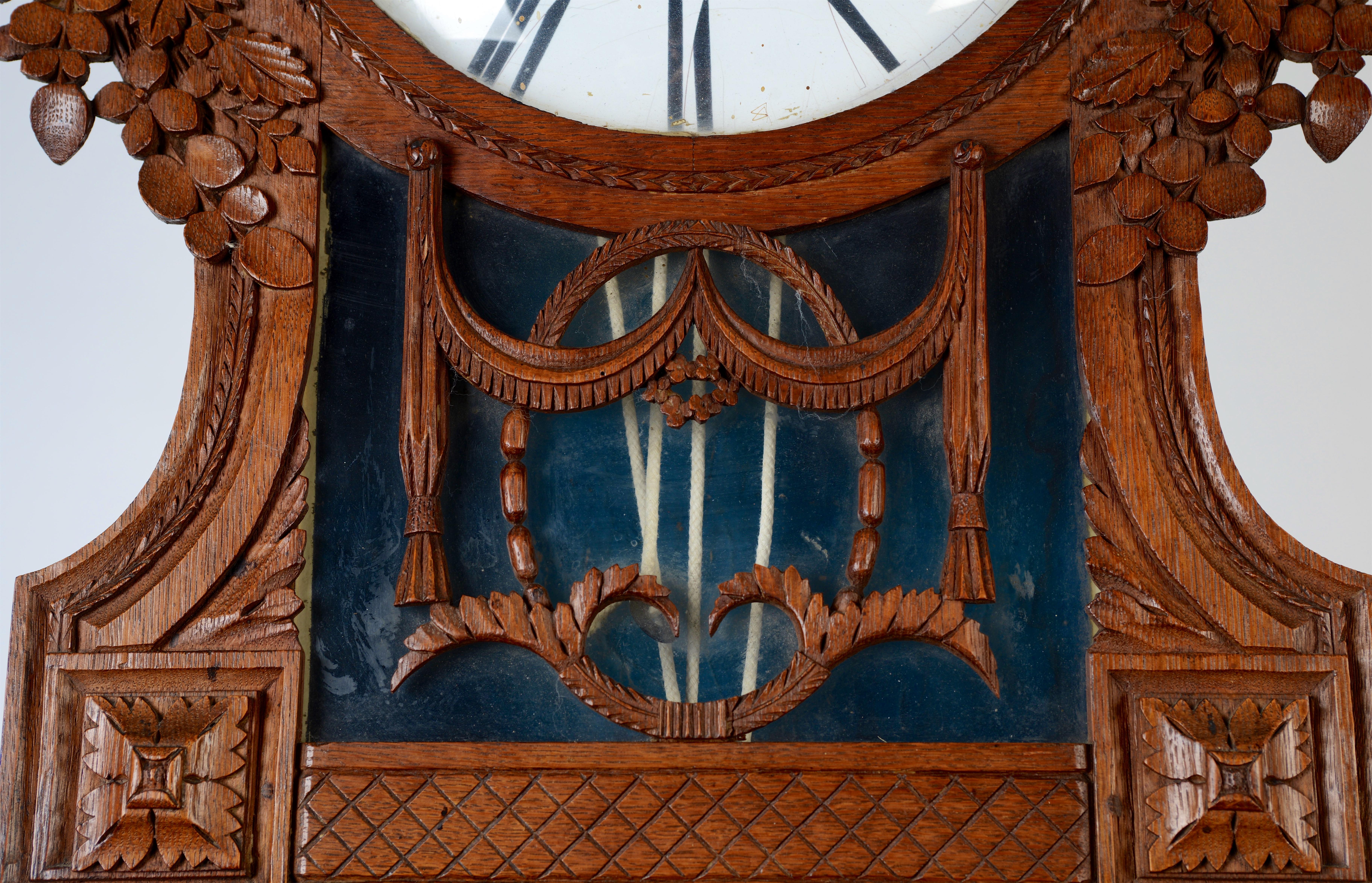 Reloj francés de caja alta Luis XVI, C1800, también llamado 