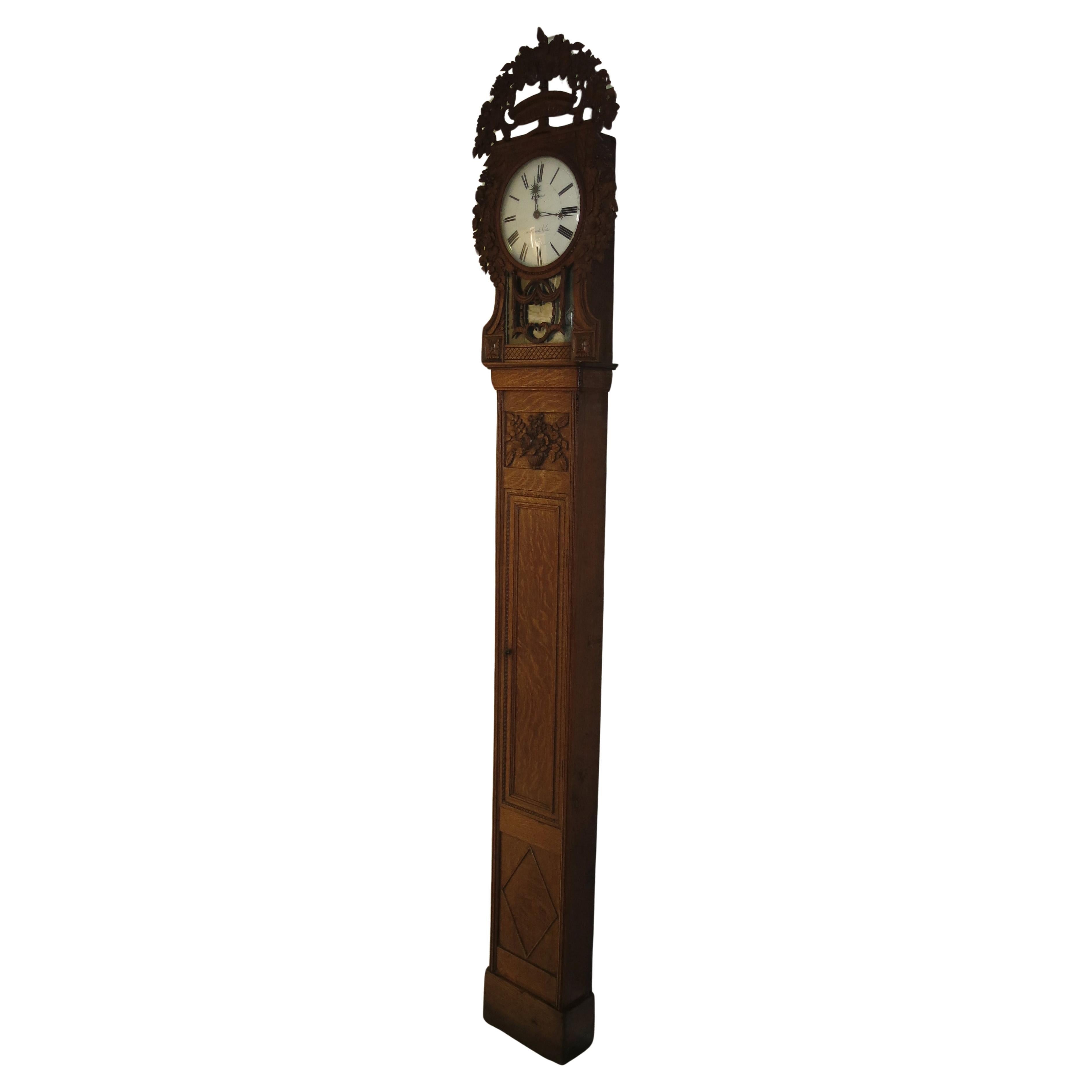 French Louis XVI Tall Case Clock, C1800, Also Called “St Nicolas-Clock” For Sale 7