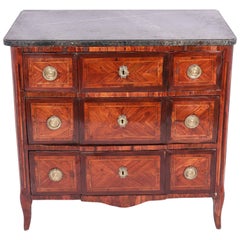 French Louis XVI Transition Style Marble-Top Commode