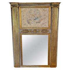 Antique French Louis XVI Trumeau Mirror