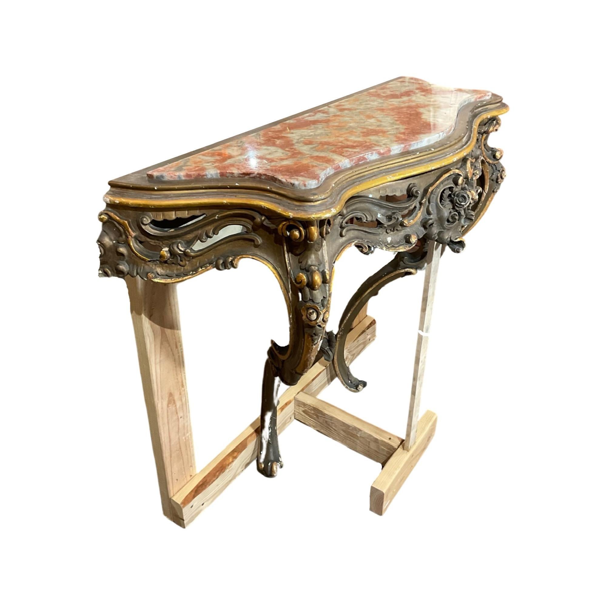 French Louis XVI Wall Console In Good Condition For Sale In Dallas, TX