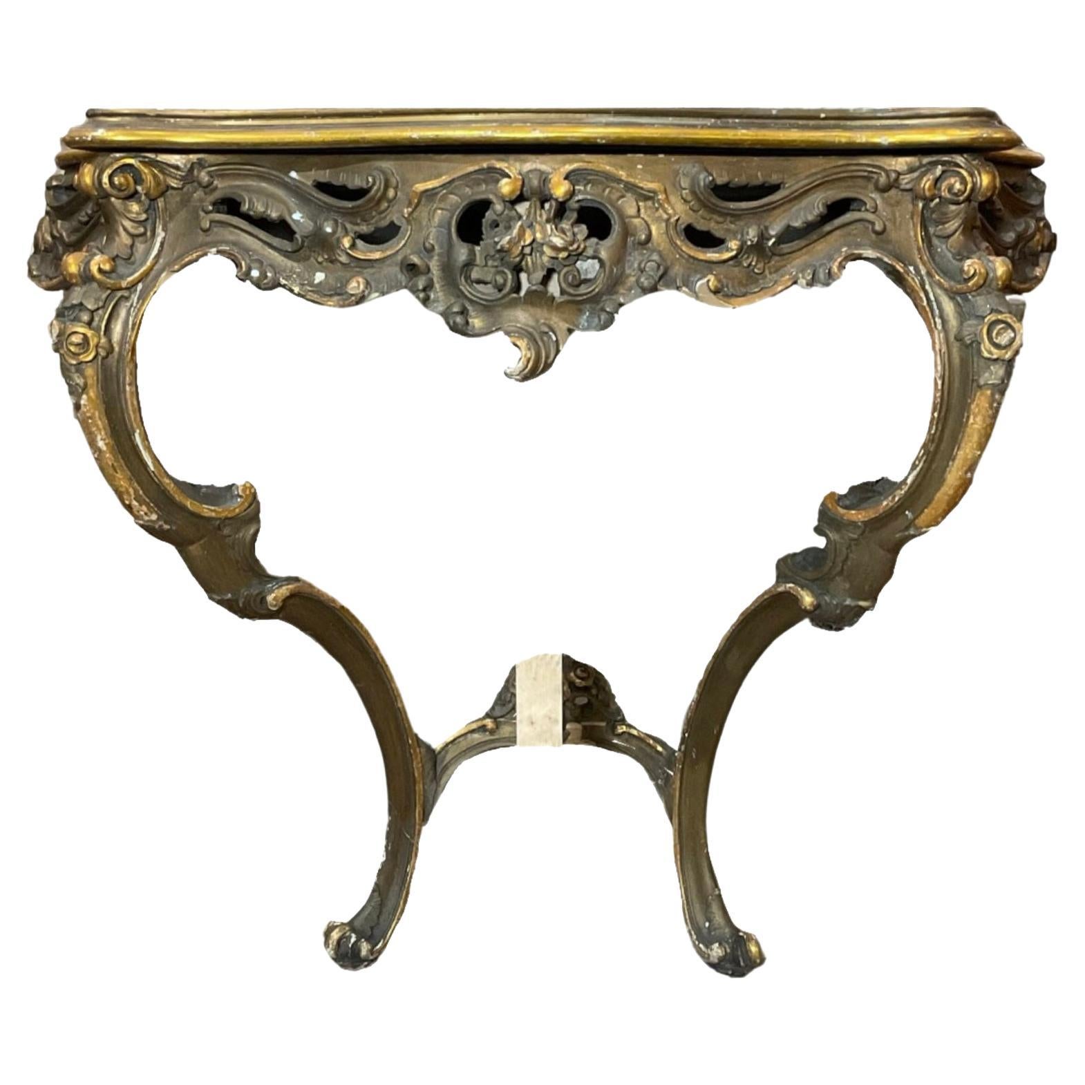 French Louis XVI Wall Console For Sale