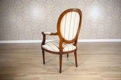 French Louis XVI Walnut Armchair From the Early 19th Century