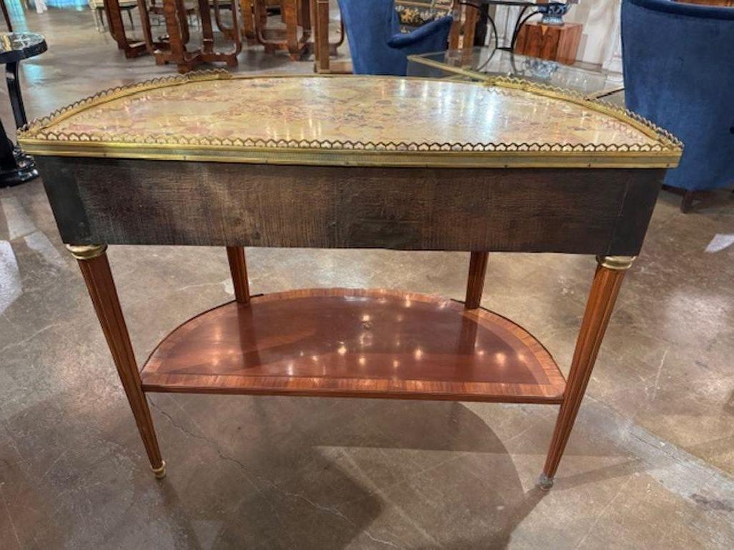 Marbre Console en noyer de style Louis XVI en vente