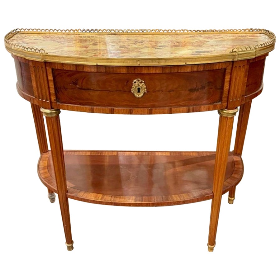 Console en noyer de style Louis XVI en vente