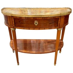 Console en noyer de style Louis XVI