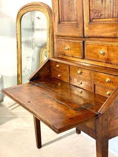 French Louis XVI Period Walnut Secretaire Desk, circa 1780