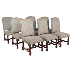 French Louis XVIII Style Os de Mouton Dining Chairs, Set of 8