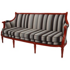 Antique French Louis XVI Lacquered Settee, circa 1880