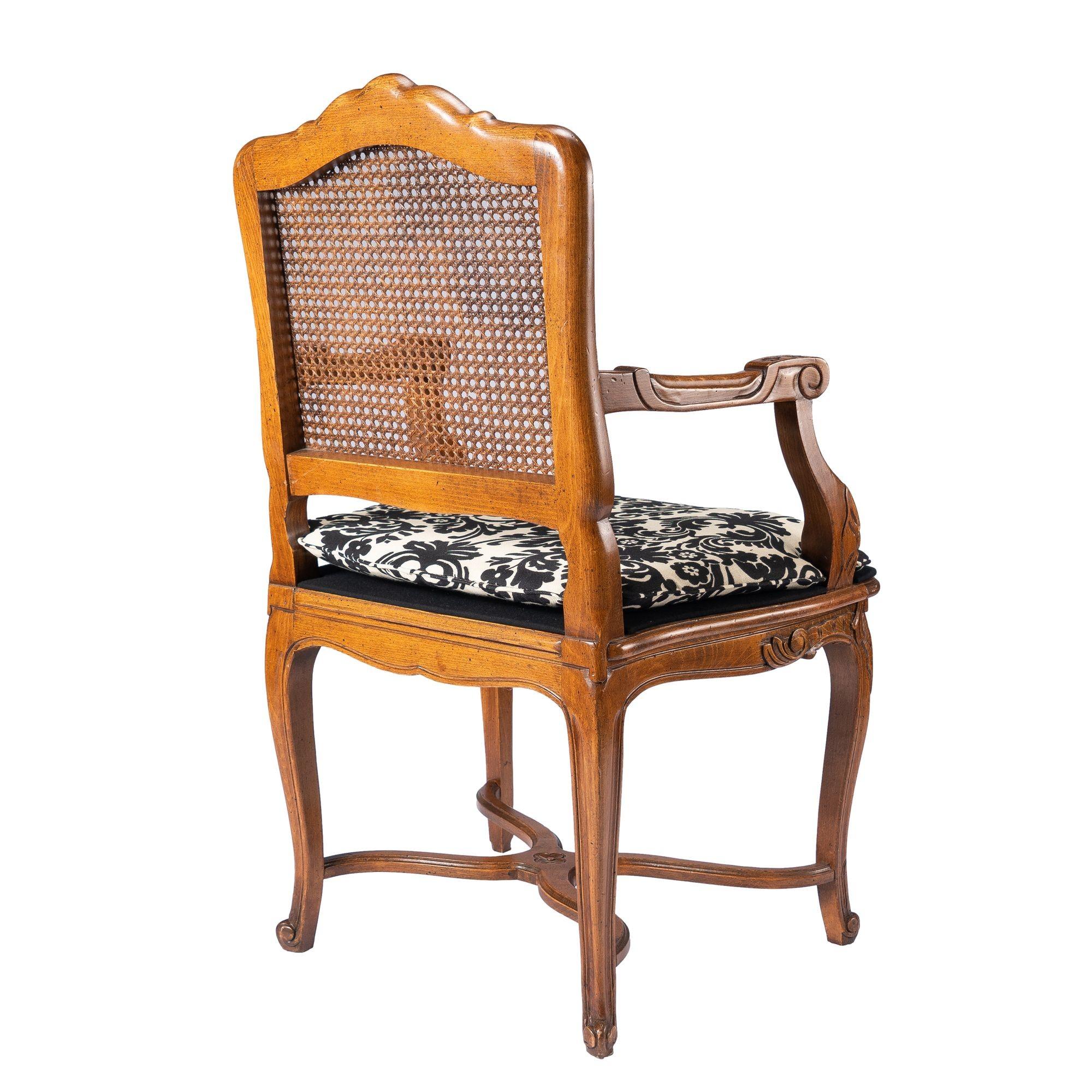 Upholstery French Louis XVl style fauteuil, c. 1900's For Sale