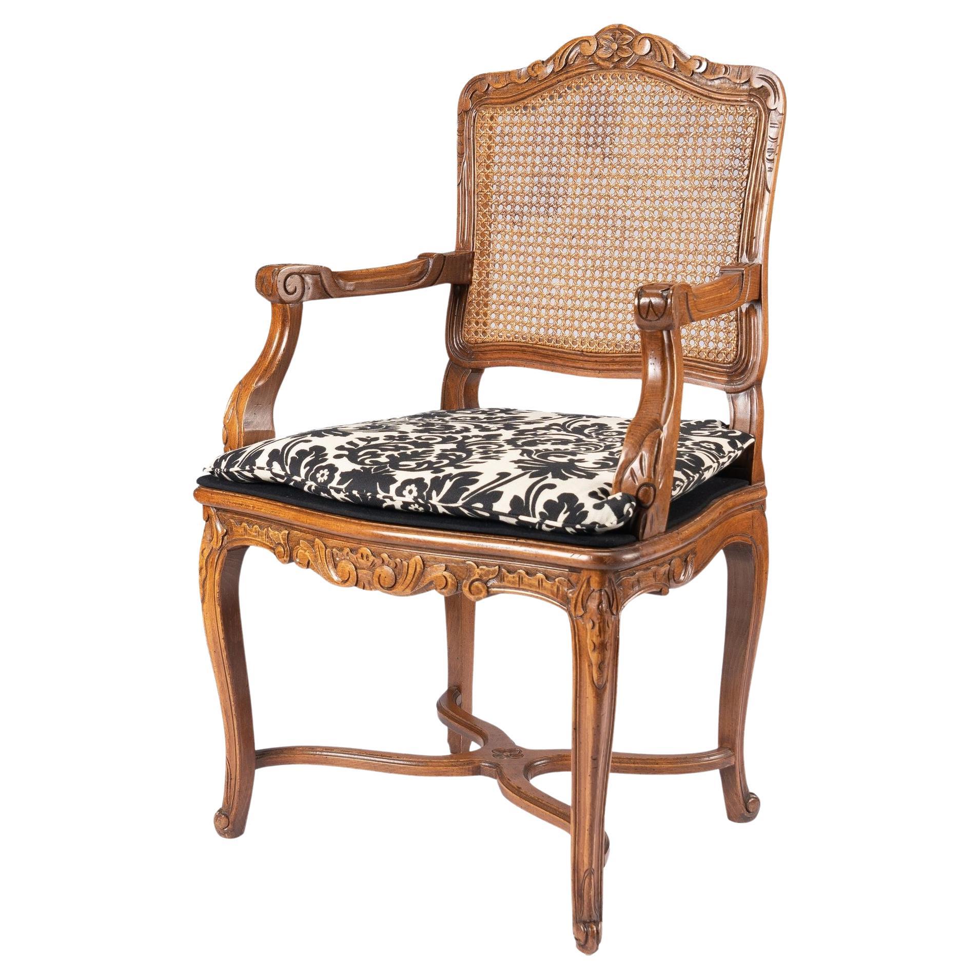 French Louis XVl style fauteuil, c. 1900's For Sale