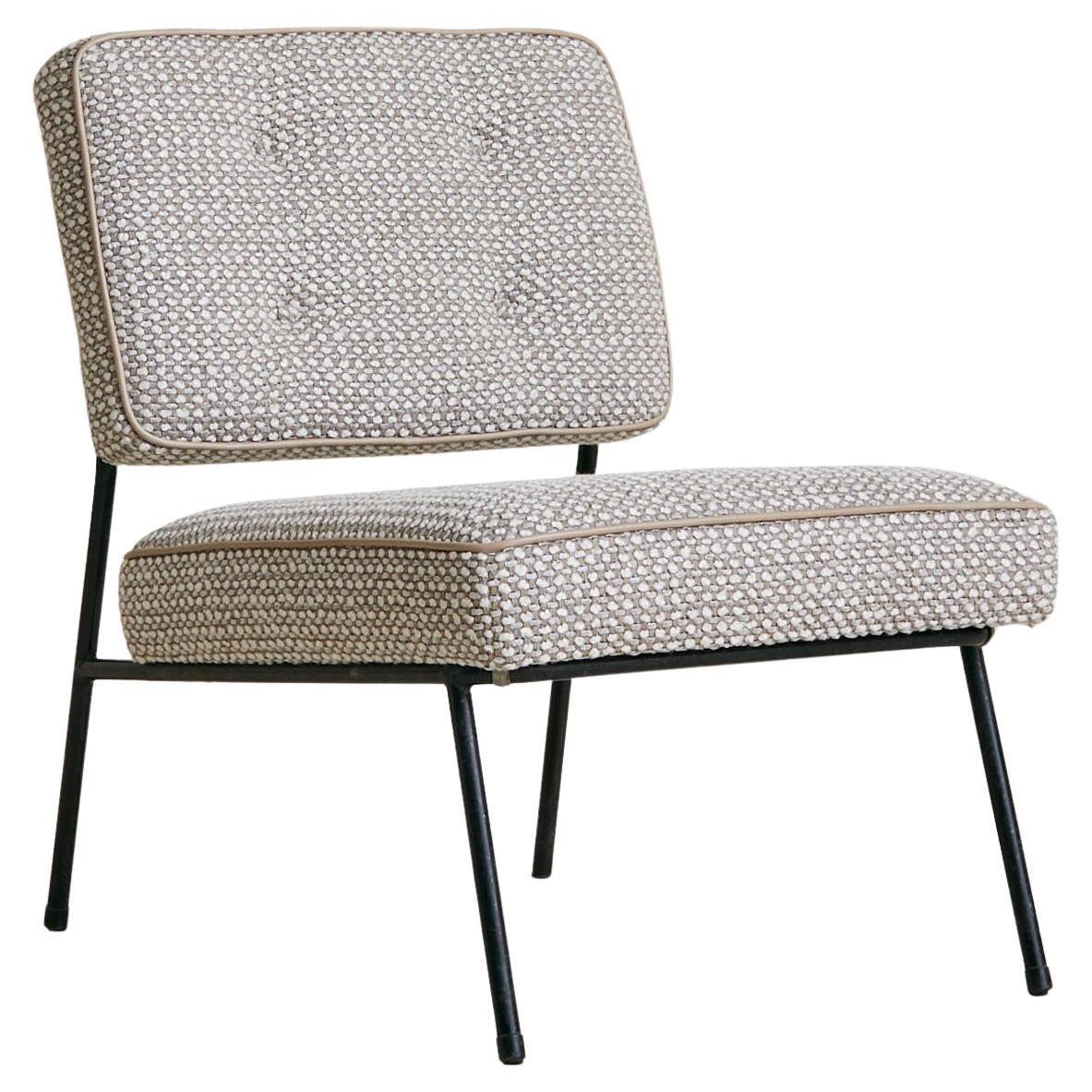 French Lounge Chair in Woven Boucle by Pierre Guariche, 1950s - 3 Available en vente