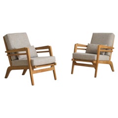 Fauteuil de salon français + coussin dans le style de René Gabriel, années 1940 - 2 exemplaires disponibles