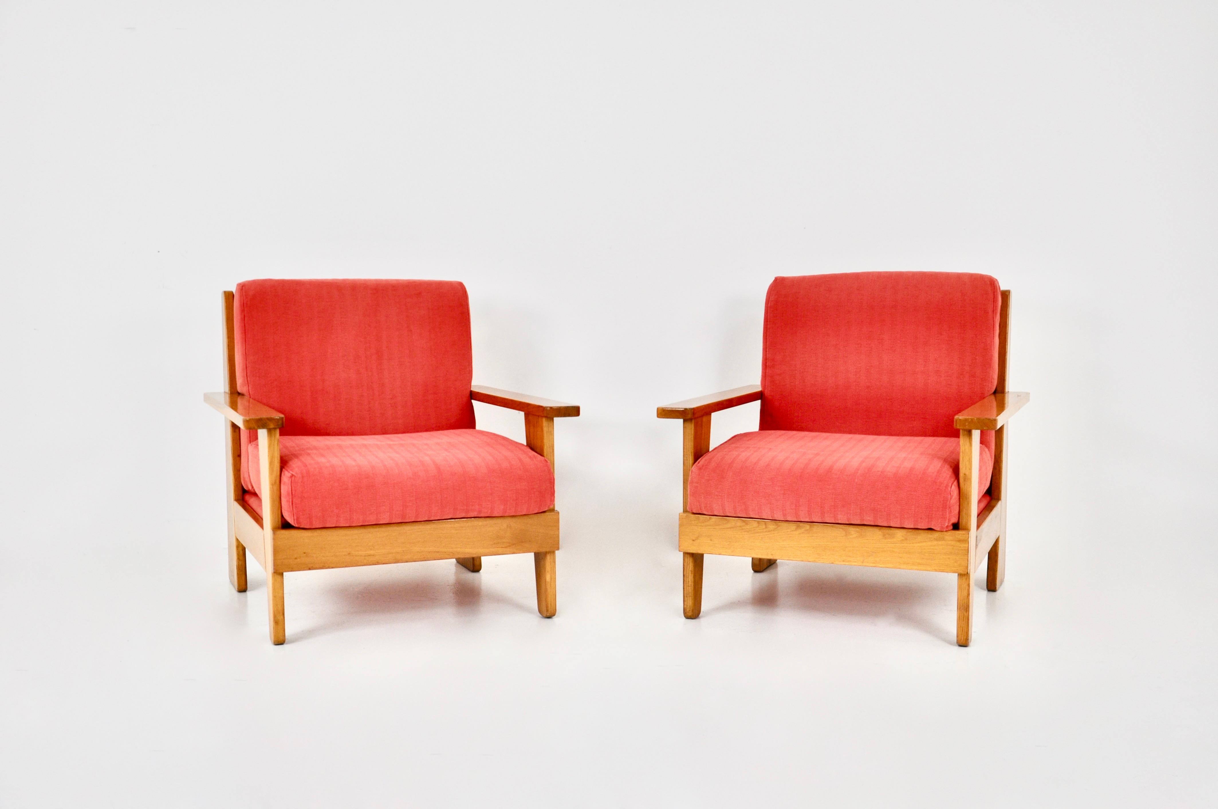French Lounge chairs , 1960S, set of 2 In Good Condition For Sale In Lasne, BE