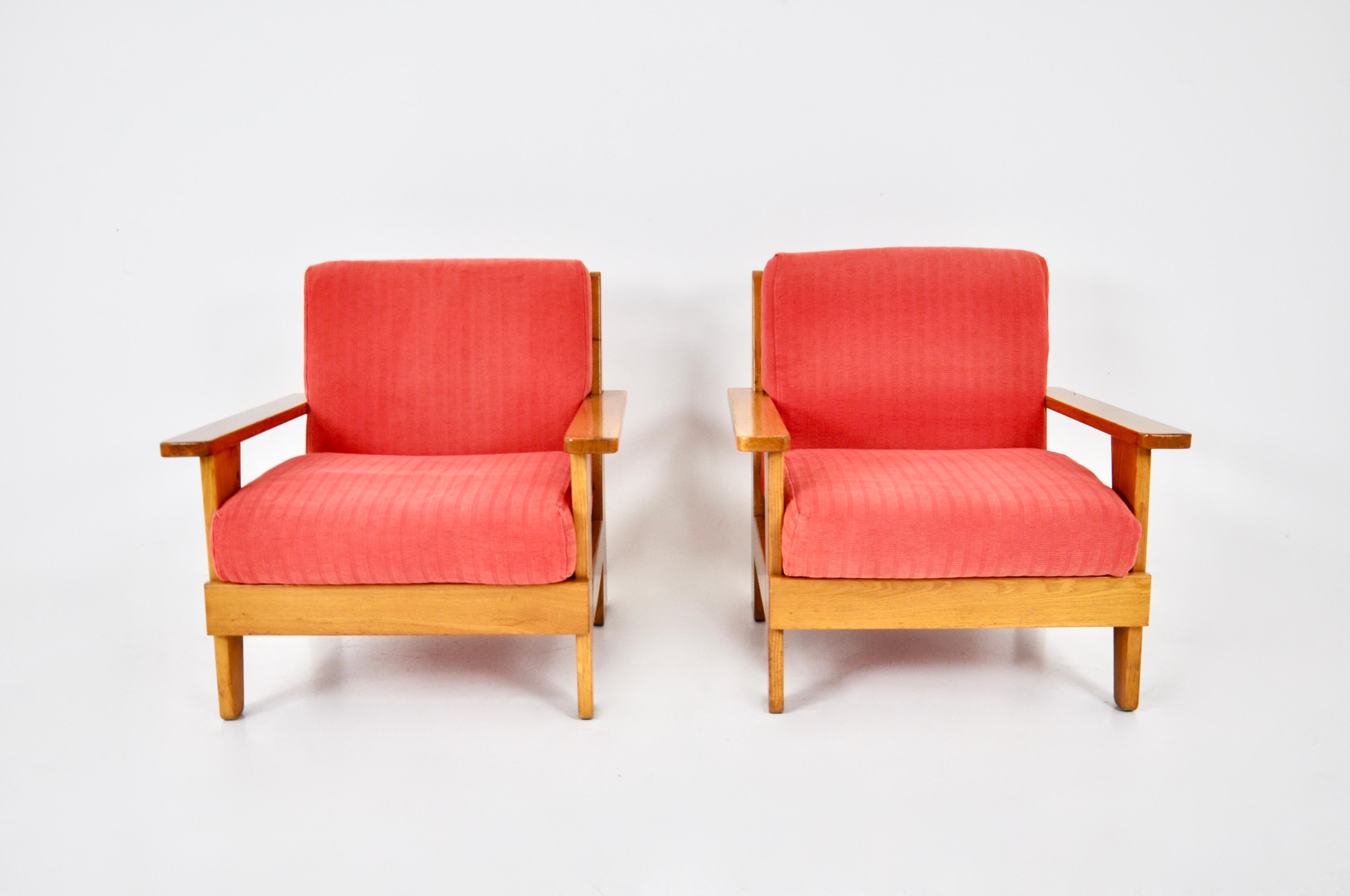 Mid-20th Century French Lounge chairs , 1960S, set of 2 For Sale