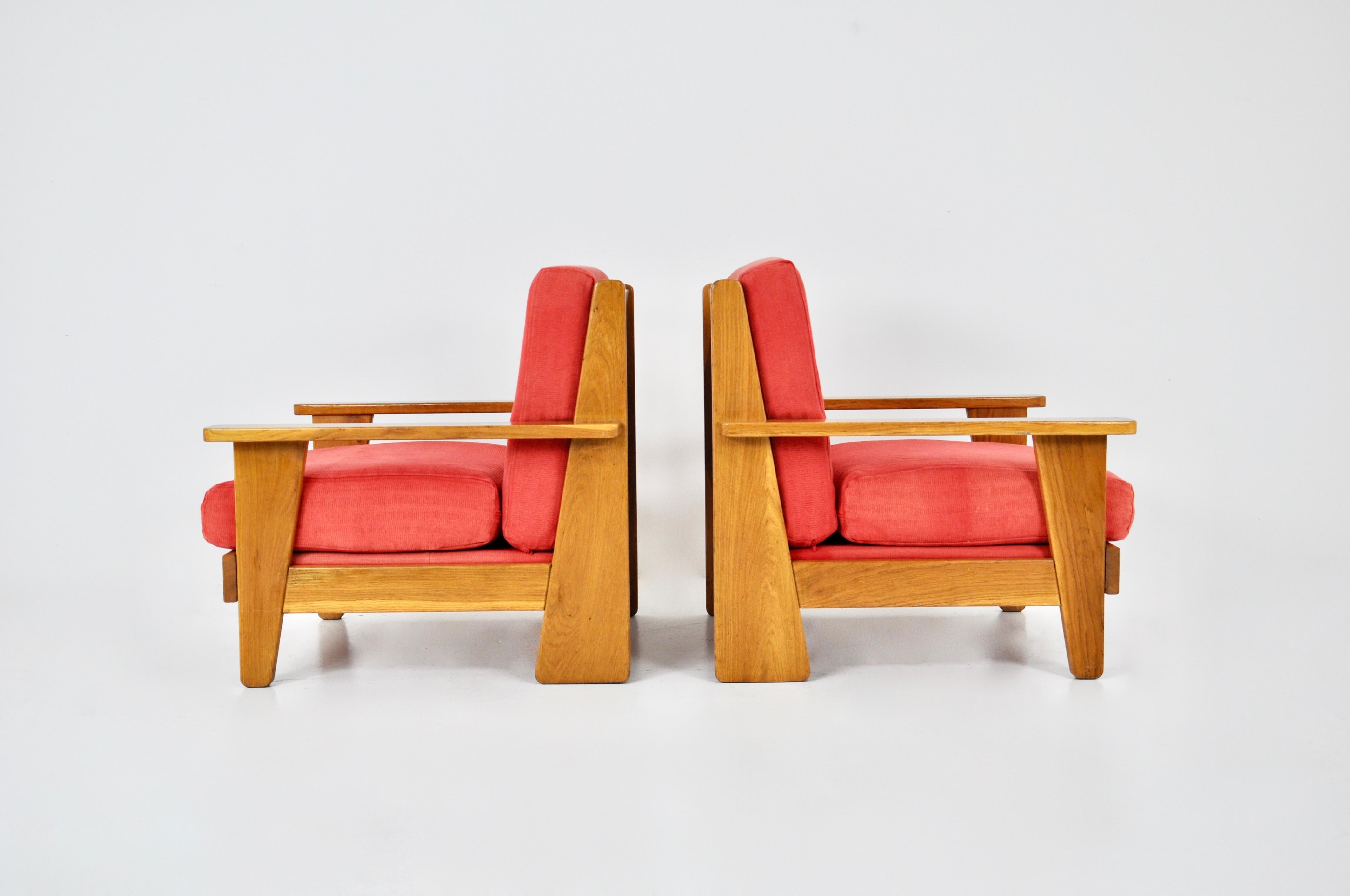 French Lounge chairs , 1960S, set of 2 For Sale 2