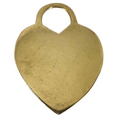 French Love Heart 18K Yellow Gold Pendant