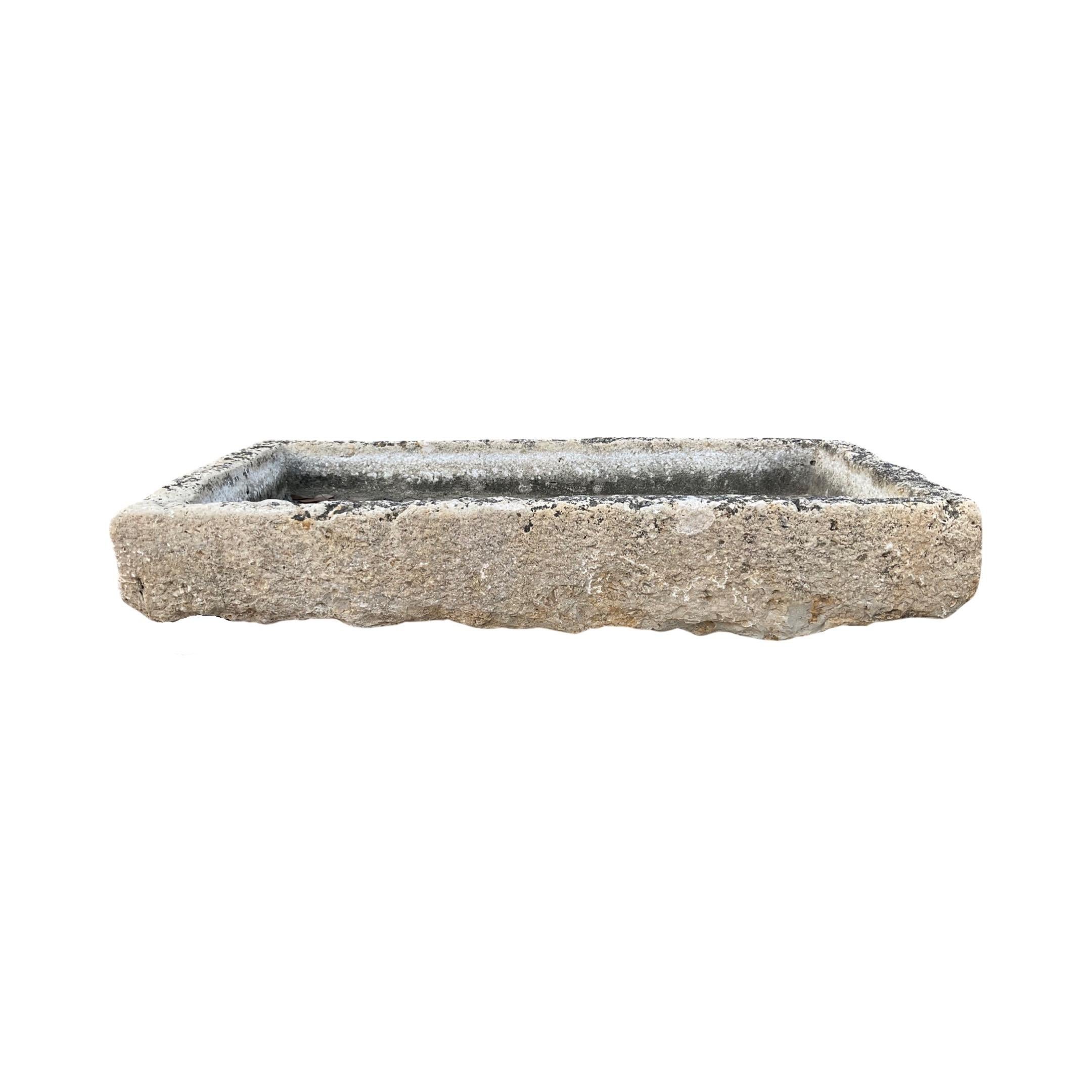 French Low-Line Limestone Trough For Sale 3