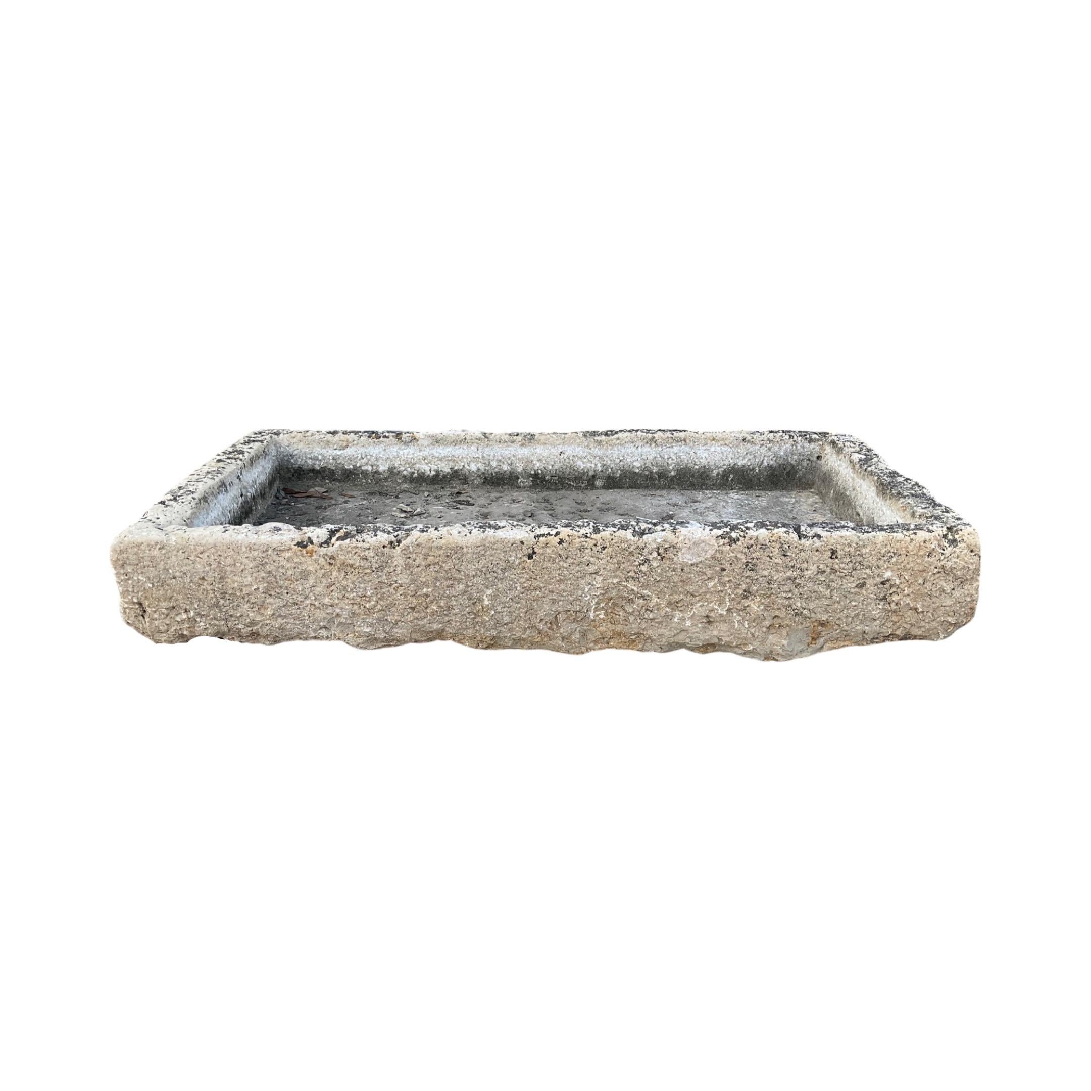 French Low-Line Limestone Trough For Sale 4
