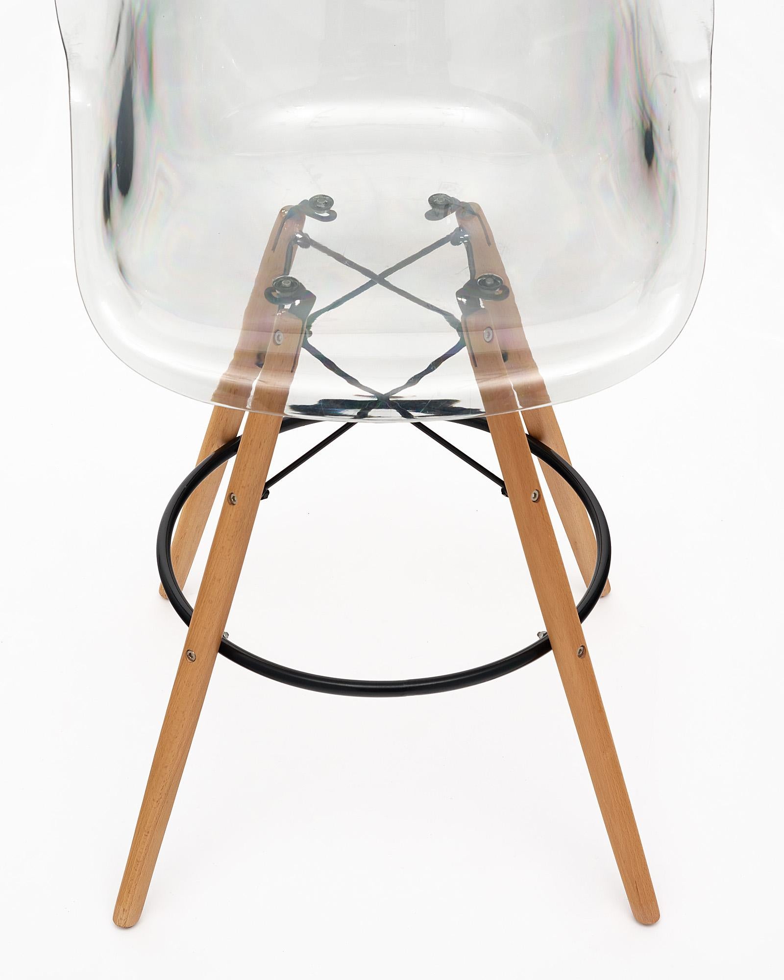 Late 20th Century French Lucite Bar Stools For Sale