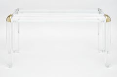 French Lucite Console Table by Maison Raphael