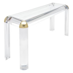French Lucite Console Table by Maison Raphael