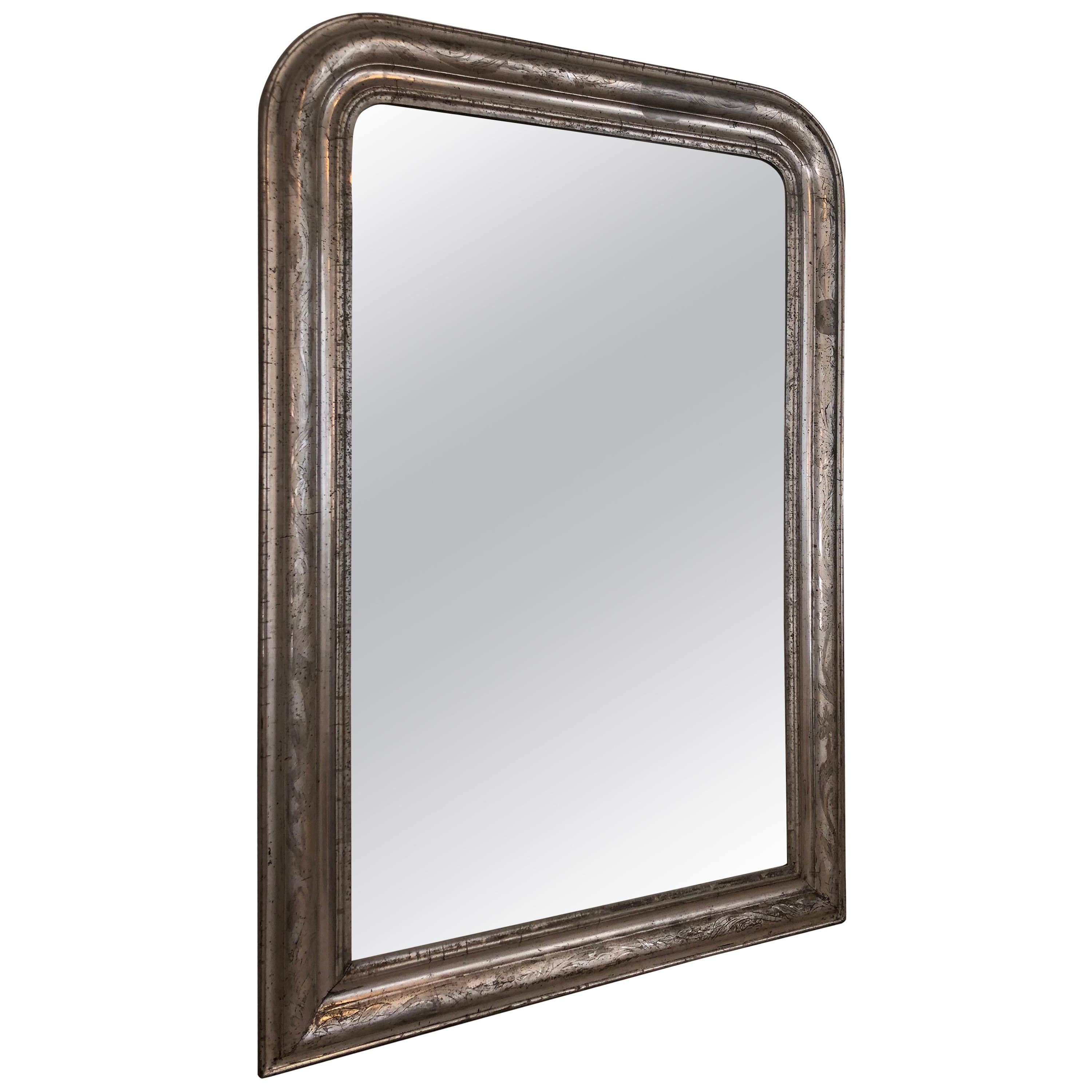 French Luis Philippe Silver Mirror