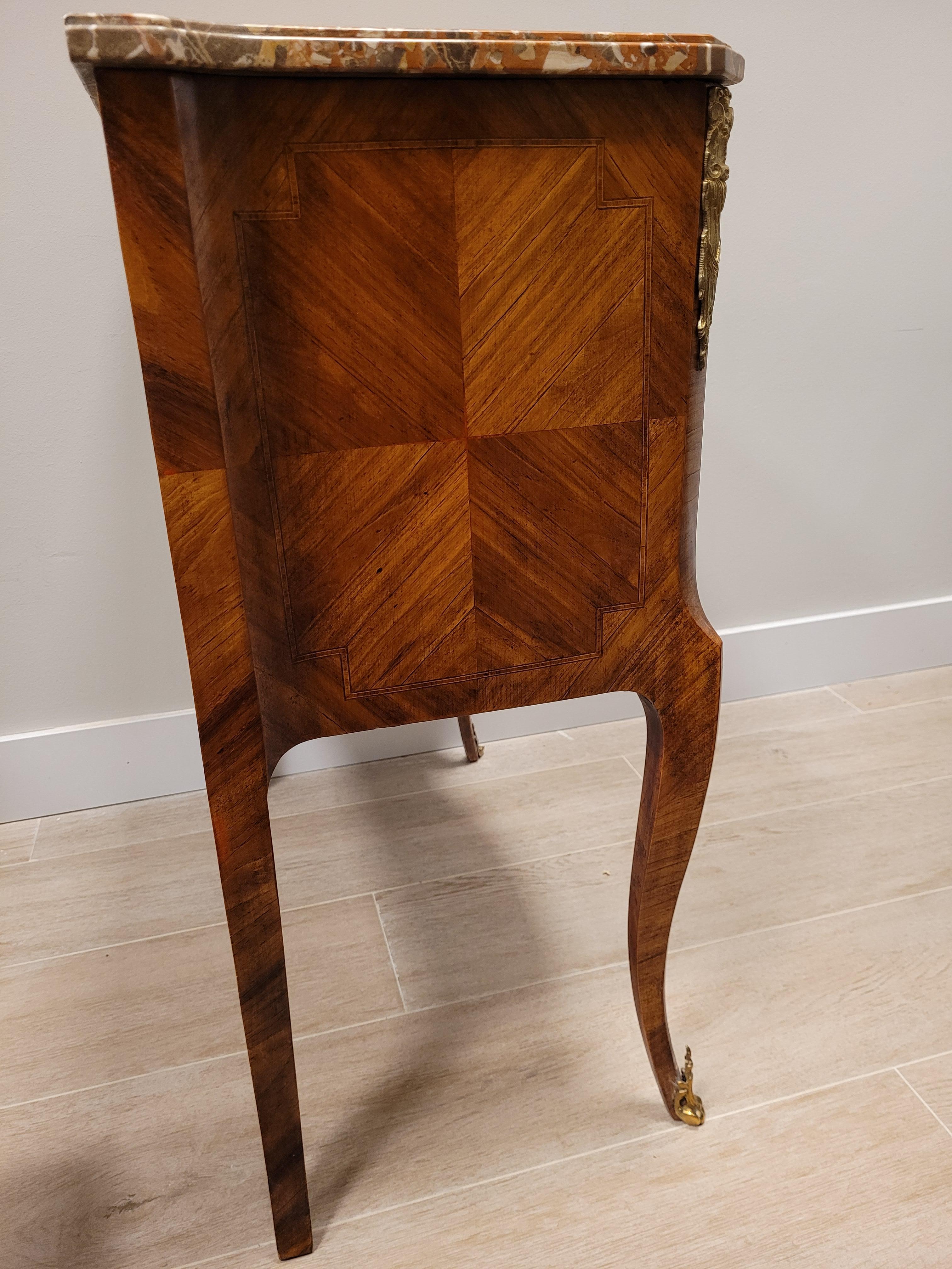 French Luis XVI Marquetry, Marble, Commode, Chest of Drawers, Ormolu 13