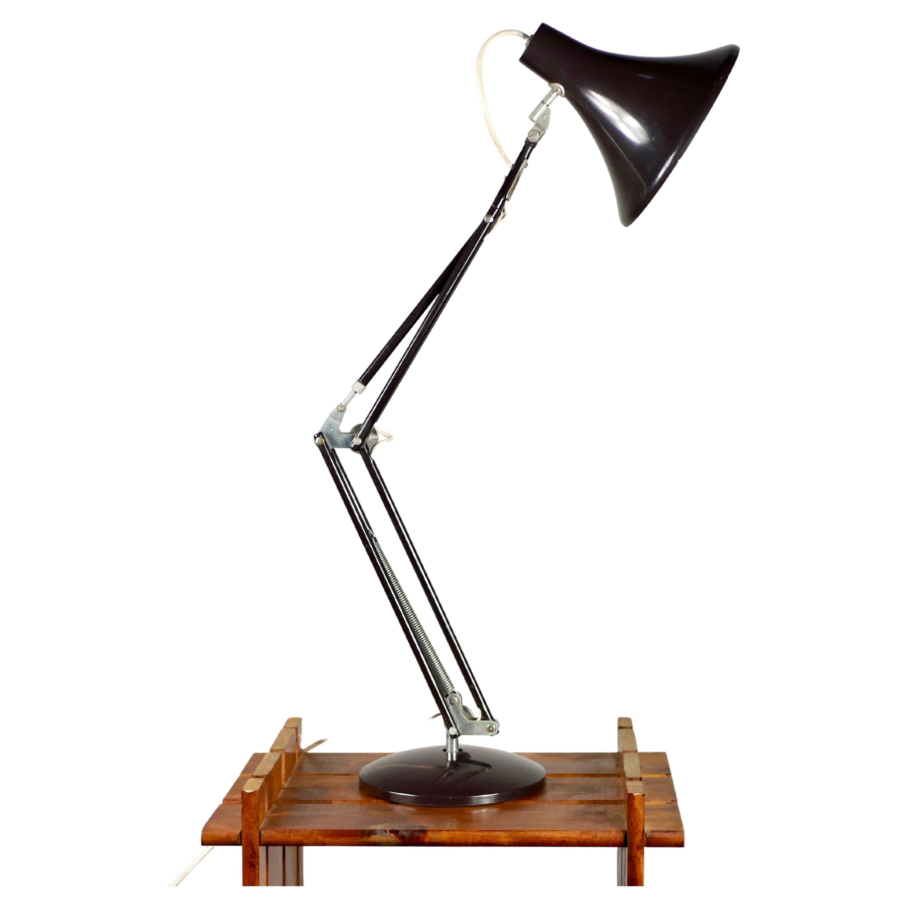 French Luxor Style Dark Brown Architect Lamp from the 1960s For Sale