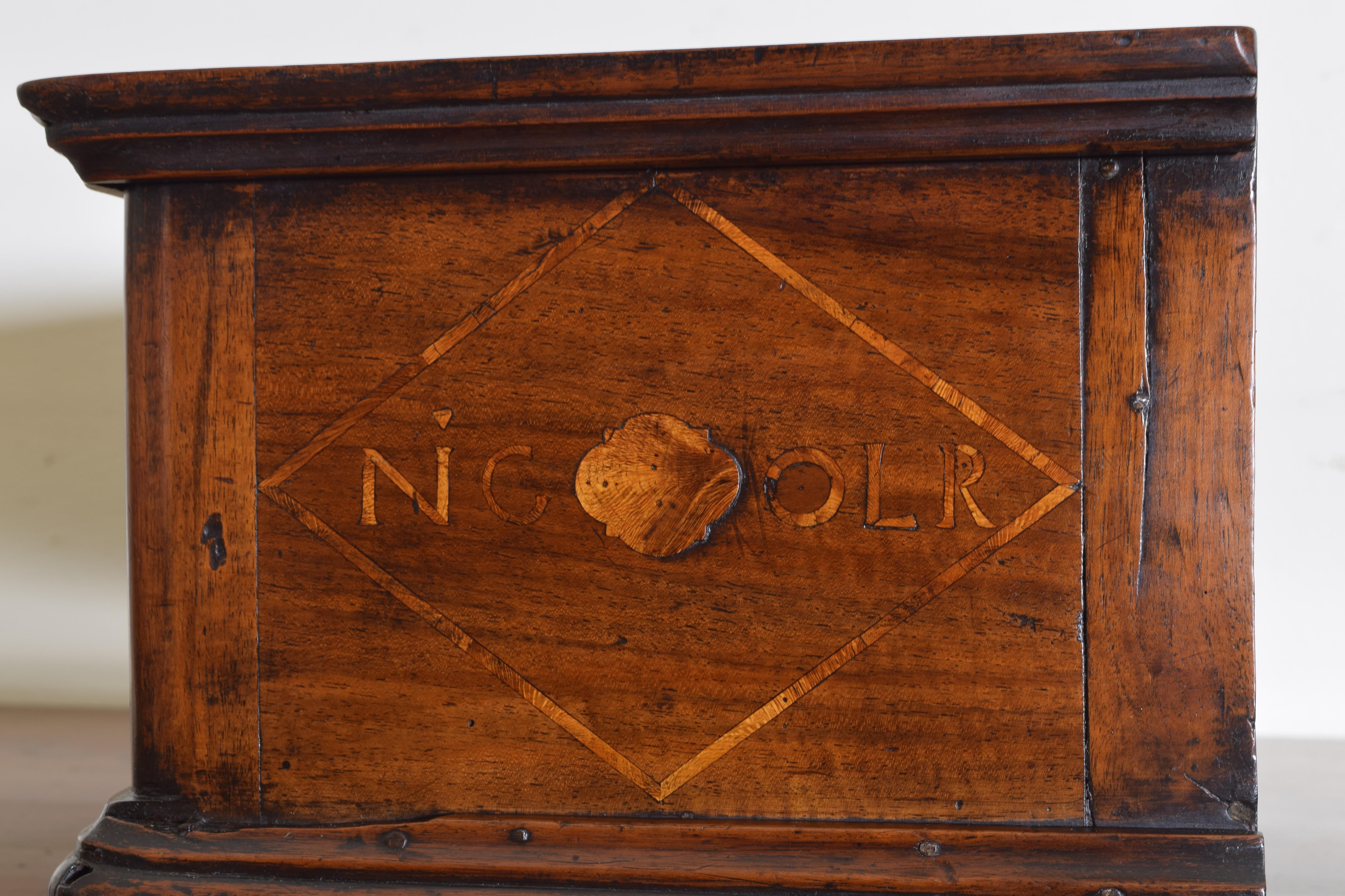 French LXV Period Walnut and Inlaid Box, circa 1773 2