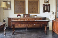 French, Lyon, Louis Philippe Period Walnut 2-Drawer Drapers Table, ca. 1830