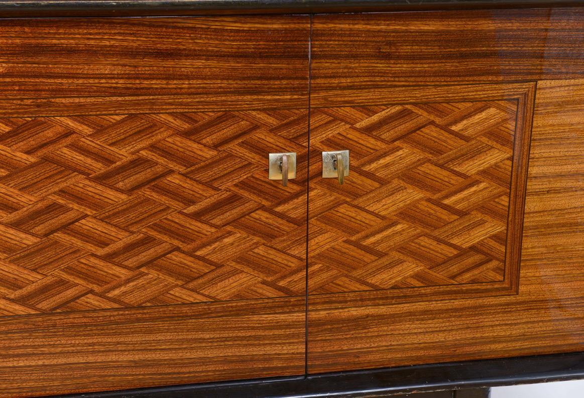 Credenza francese Macassar Art Deco laccata in mogano in vendita 6