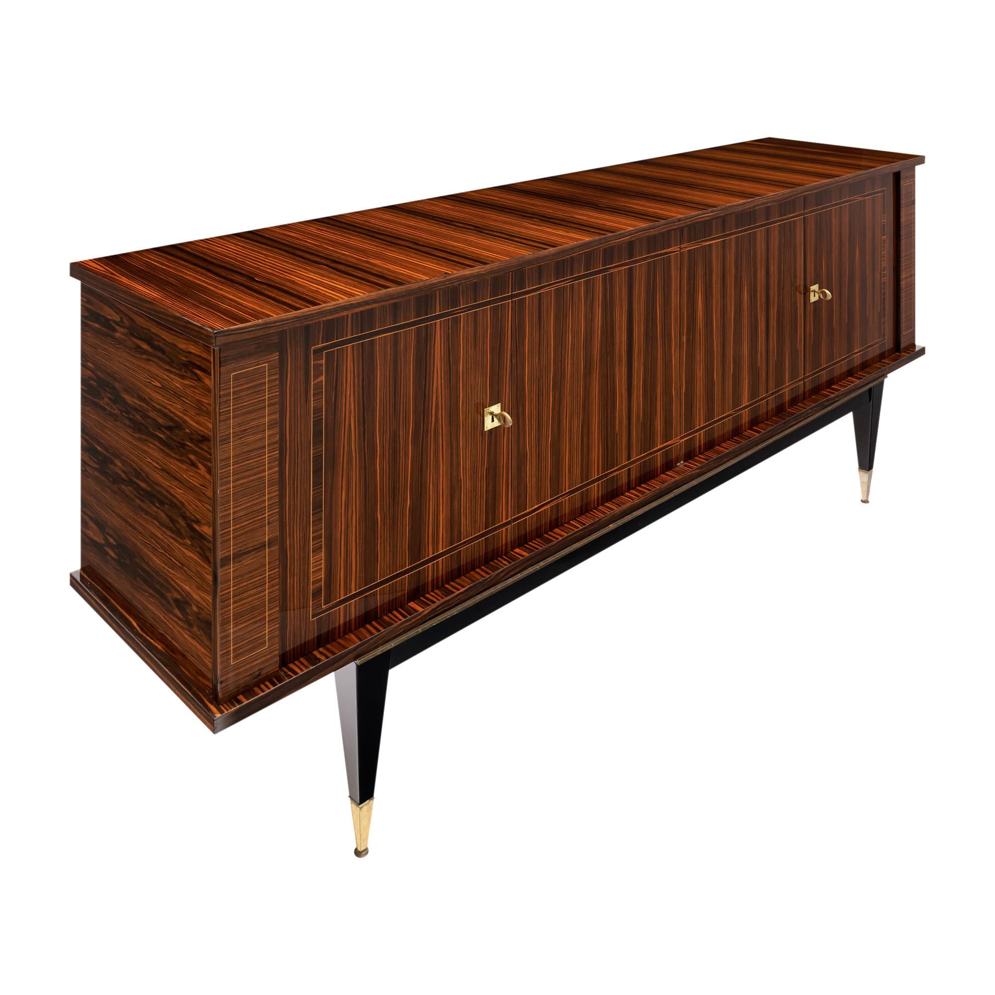 Buffet francés de macassar de mediados de siglo Moderno de mediados de siglo en venta