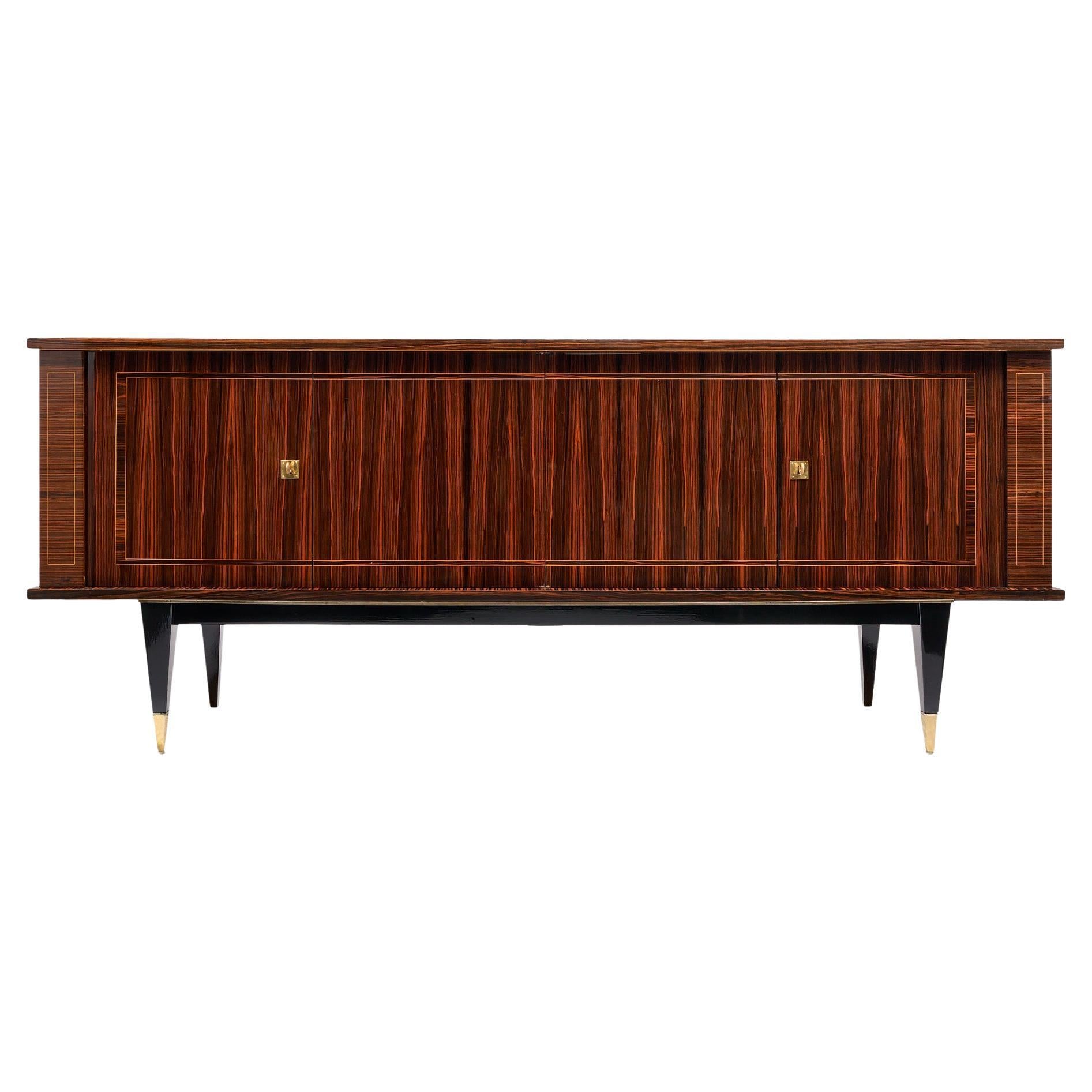Buffet francés de macassar de mediados de siglo en venta