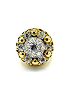 French Made 2.10 Carat Old European Cut Diamond and 18k Yellow Gold Ring