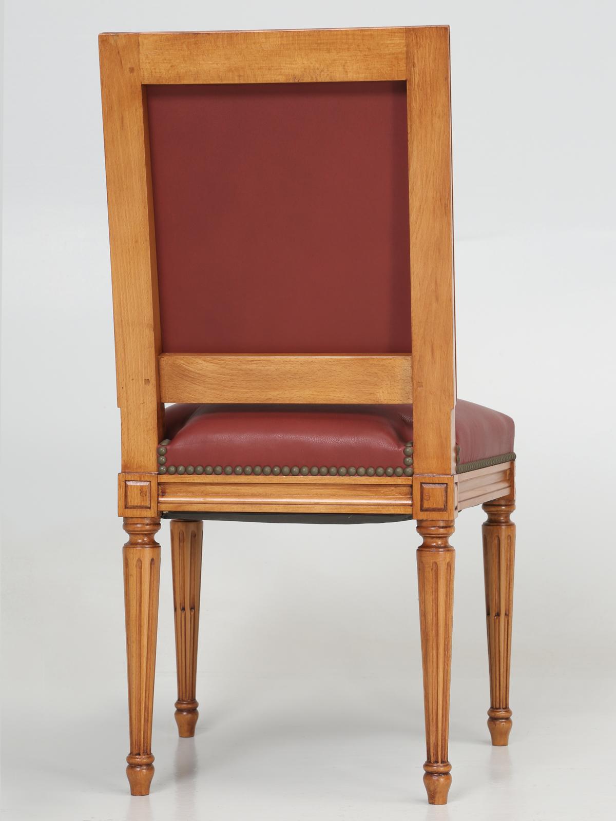 French Made by Hand Louis XVI Style Chairs Available in Any Color or Finish For Sale 7