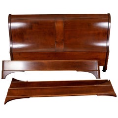 French Made Mahogany King Sleigh Bedstead